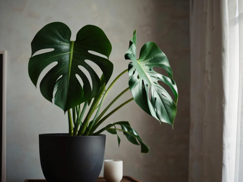 monstera v kvetináči